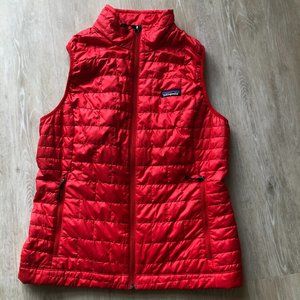 Women's Red Patagonia Nano-Puff Vest, M